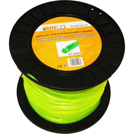 Bricoferr Hilo de nylon hexagonal 3 mm 168 m (1/2)