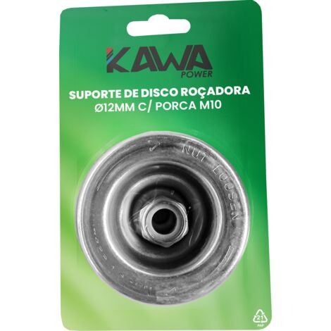 Kawapower Accesorio de Cabezal de desbrozadora para fijación de Disco con Tuerca m10 - 12 mm (1/2)