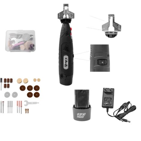Kawapower afilador de cadenas/hojas a batería 10.8V 1x2Ah 55W (1/2)