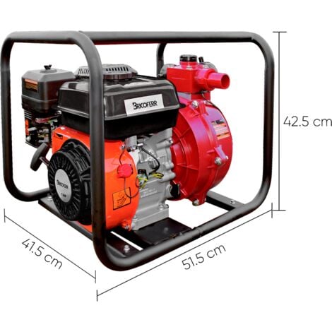 Bricoferr Motobomba de Agua 7 HP 3600 RPM – 30 m³/h, 65 m de Elevación