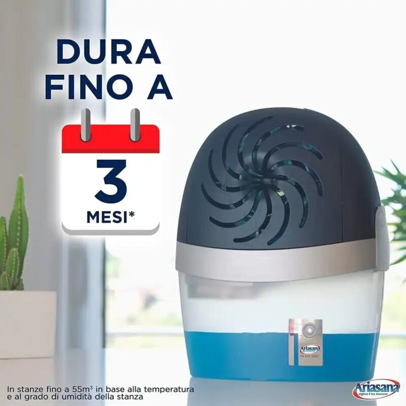 Ariasana Kit Assorbiumidità Aero 360° + Ricarica Tab Inodore - Contro Condensa E Muffa