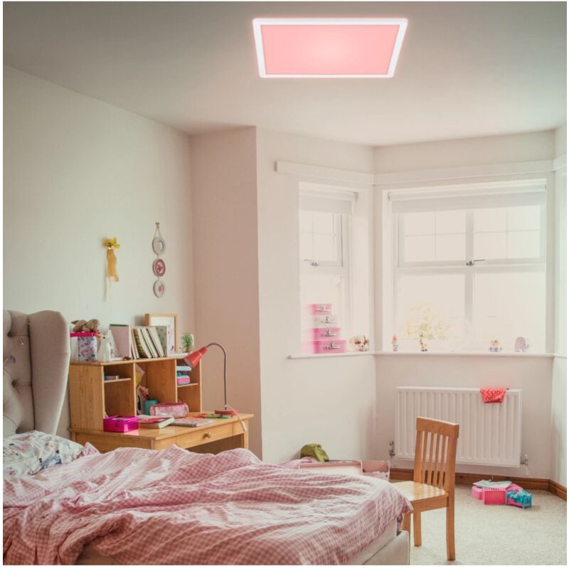 plafoniera a led slim- led rgb bianco - 42x42 cm