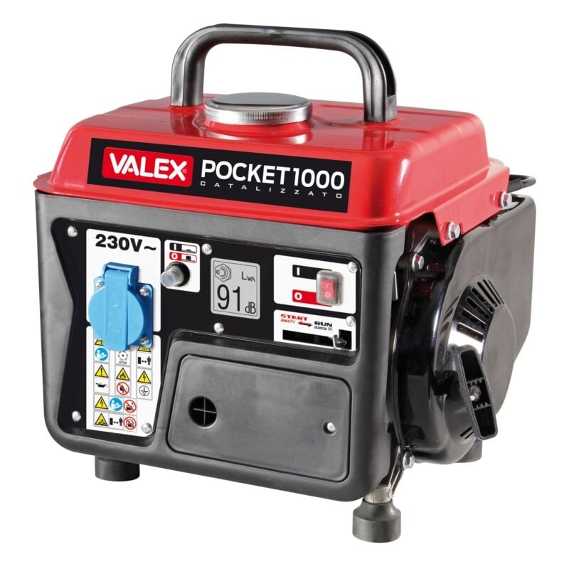 generatore di corrente a benzina catalizzato valex "pocket 1000" 2t 63 cc