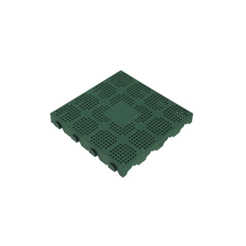 piastrella da esterno autobloccante verde, 400x400x48 mm.