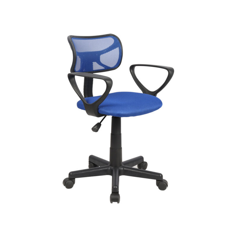 sedia ufficio blu spot2 con braccioli, 54x87x44 cm