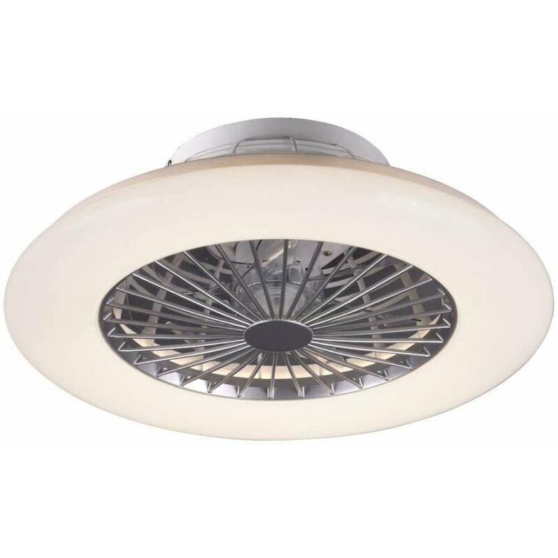 Ventilatore da soffitto silenzioso luce LED 24W Mary bianco