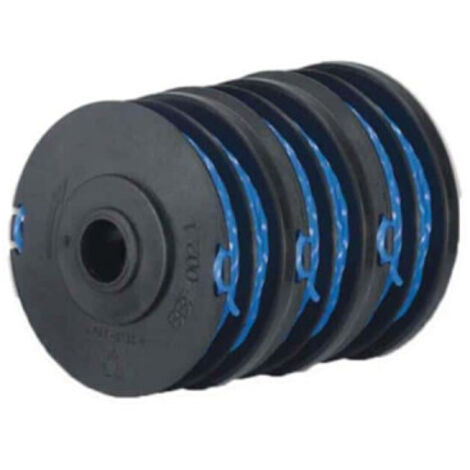 kit di 3 bobine di ricambio rac123 compatibile con tagliabordi ryobi rlt4125 - rlt5127 - rlt6130