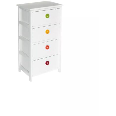 cassettiera 4 cassetti con bottini in legno armonia 40x29x73 cm