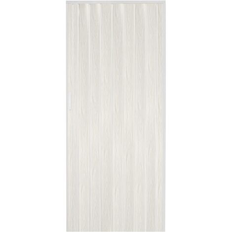 King Home Porta A Soffietto in PVC con maniglia in plastica e chiusura magnetica bianco venato 82x214h cn