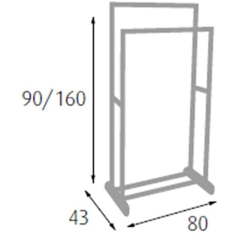 Avilia Rella Appendiabiti con Ruote in Metallo - Altezza Regolabile 85-160cm - Stand Appendiabiti Ideale per Riporre Giacche, Cappotti, Abiti o Scarpe - Design Minimal e Struttura Stabile