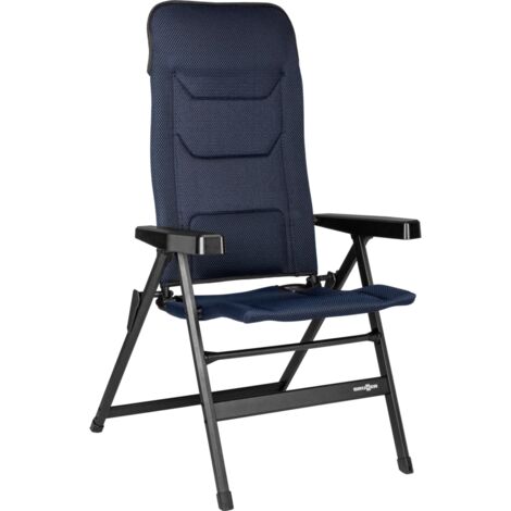 sedia da campeggio reclinabile brunner "rebel pro small" in alluminio e 3durafeel blu 46x44x117,5 cm (1/4)