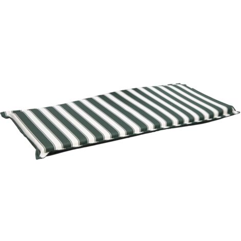 cuscino per panchina da esterno con fantasia a righe verdi, 111x45xh2.5 cm