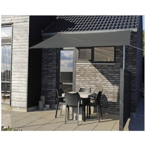 telo parasole quadrato eurogarden in poliestere grigio 3x3 m (1/2)