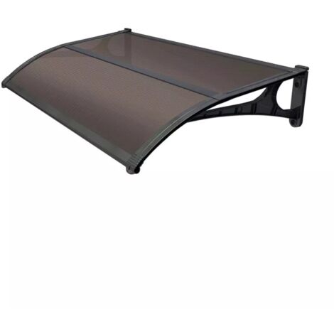Tettoia Copertura 135x100 Modulare Pensilina ABS Policarbonato Alveolare Marrone