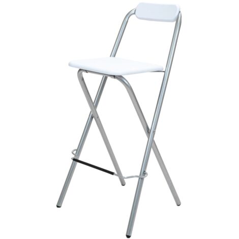 sgabello pieghevole bellahome bianco 48,5x48x97 cm (1/4)