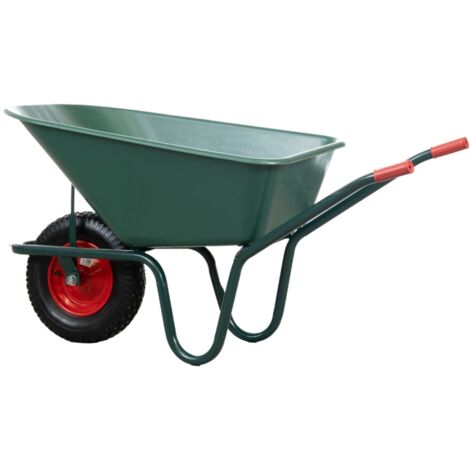 carriola da giardino eurogarden con vasca in pvc da 100 litri e telaio in acciaio