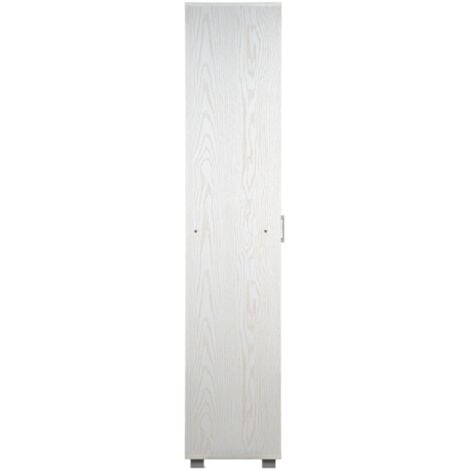 armadio multifunzione bellahome in laminato bianco venato alto 78x35x170 cm