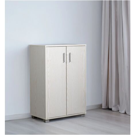 armadio multifunzione bellahome in laminato bianco venato basso 60x35x90 cm