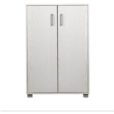armadio multifunzione bellahome in laminato bianco venato basso 60x35x90 cm
