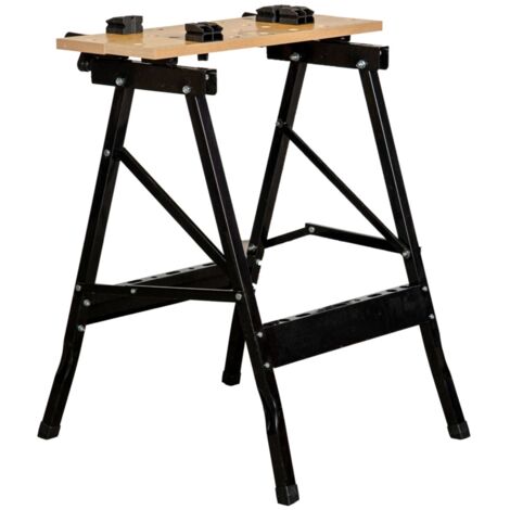 cavalletto banco da lavoro in metallo, portata massima 100 kg - 60.5x65xh76 cm