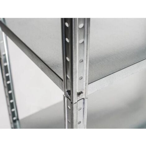 scaffale in kit grima con 4 ripiani in metallo e portata totale 160 kg, 75x30x136 cm