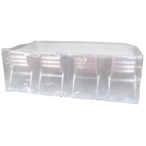 Ribimex Copertura Tavolo da Esterno Impermeabile, 310 x 150 x 80 cm, in Polietilene 90 gr/m², Trattamento Anti-UV, Resistente agli Sbalzi di Temperatura, Occhielli Saldati a Ultrasuoni - PRH090310X150