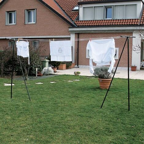Set Stendibiancheria 10m Corda Nylon Colorata + 10 Mollette con Gancio, Filo Bucato Resistente per Esterno, Interno, Giardino - Kit Completo per Stendere Vestiti, Panni e Biancheria