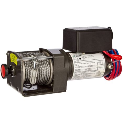 RIBIMEX Argano Verricello Paranco Elettrico 12V per Sollevamento o Traino 14 m 1134 kg
