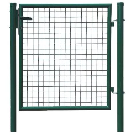 VERDELOOK Cancello in ferro elettrosaldato, 100x100 cm, verde