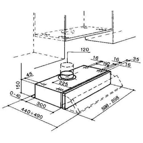 cappa aspirante faber "152 lg a60" sottopensile grigia da 60 cm 225 m³/h con 2 filtri carbone.