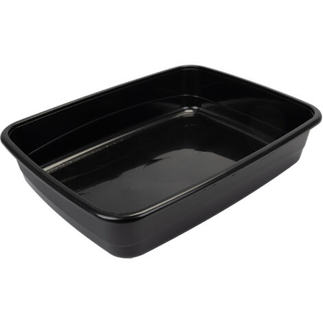 lettiera toilette gatto aperta ferplast "nip 30" nero 49,5x64,5x14,5 cm