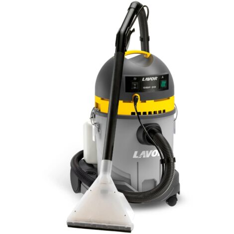 Aspirapolvere e Bidone Aspiratutto Lavor GBP-20 1400W 20 litri, Lavamoquette, Grigio e Giallo