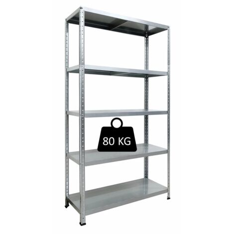 Scaffale Ettore Bulloni Grima in Acciaio Color Lamiera Zincata L 100 X P 40 X H 187 Cm