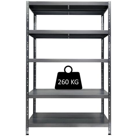 Scaffale Maciste a Incastro 5 Piani Grima Kg 260 L 120 X P 50 X H 195 Cm