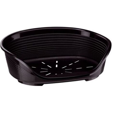 cuccia da interno per cani e gatti "siesta deluxe 10" nero, 93,5x68x28,5 cm - ferplast