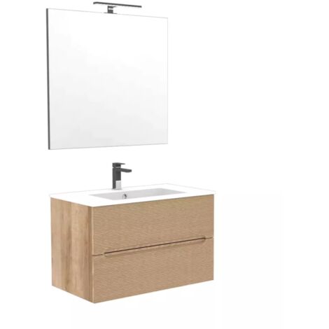 mobile bagno "canaletto" rovere, 80 cm (1/4)