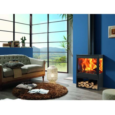 stufa a legna panadero "onix 3v" grigio 7,1 kw