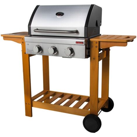 barbecue a gas sandrigarden "australia" 3 bruciatori 130x58x105 cm