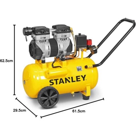 compressore aria silenziato stanley "sxcms1324he" 24l 1,3hp