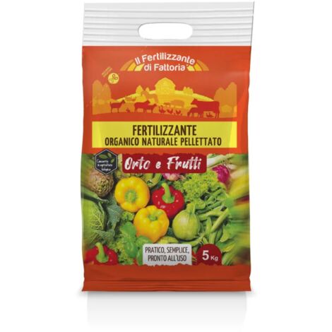 concime organico fertilizzante di fattoria per orto e frutti euroterrifloria  5 kg