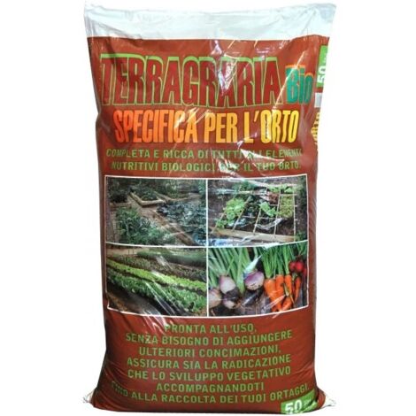 terriccio biologico per orto "terragraria" 50 litri