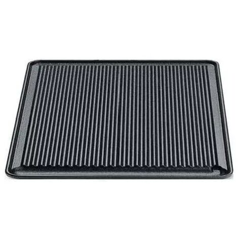 piastra di cottura per barbecue ompagrill in ghisa rigata 40x43 cm