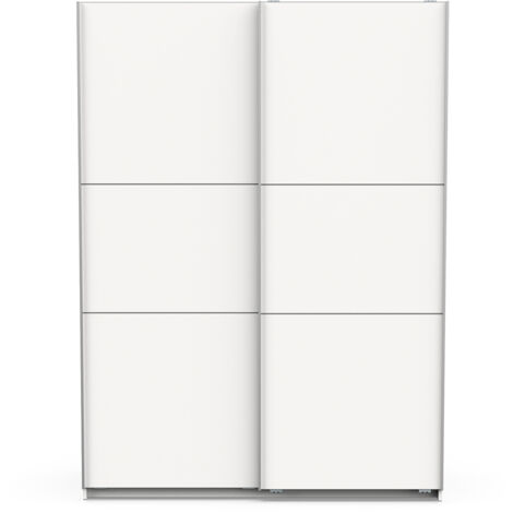 armadio 2 ante scorrevoli "ghost" bianco 148x59x203 cm