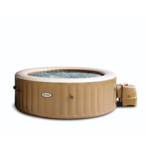 piscina idromassaggio gonfiabile intex "pure spa bubble massage" verde 216x71cm 6 posti con pompa - cod. 28428np