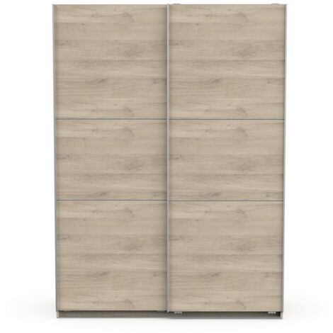 armadio 2 ante scorrevoli "ghost" effetto quercia 148x59x203 cm