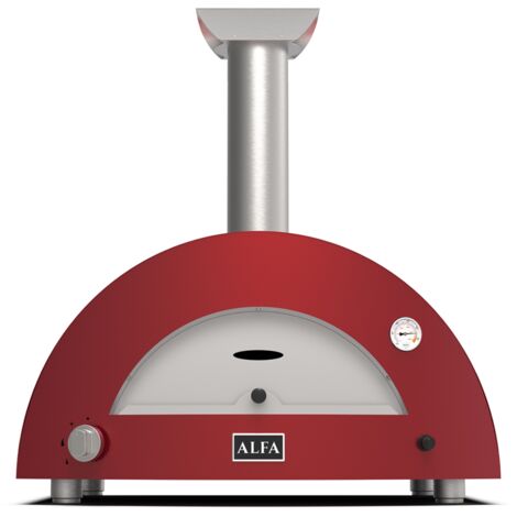 forno pizza a gas alfa "moderno" colore rosso 2 pizze