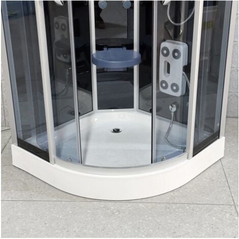 doccia idromassaggio decor bagno "vesta" con sedile 90x90x215 cm