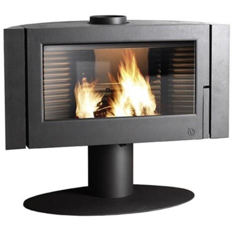 Stufa a legna in ghisa antracite da 12kw - 6114-44 - invicta