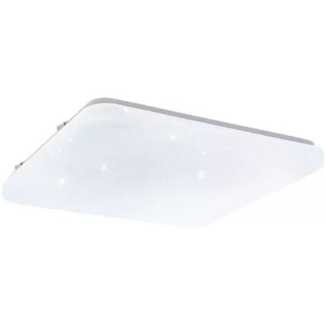 plafoniera led da interno eglo "frania-s" bianco quadrata effetto stellato 4000k 33x33cm