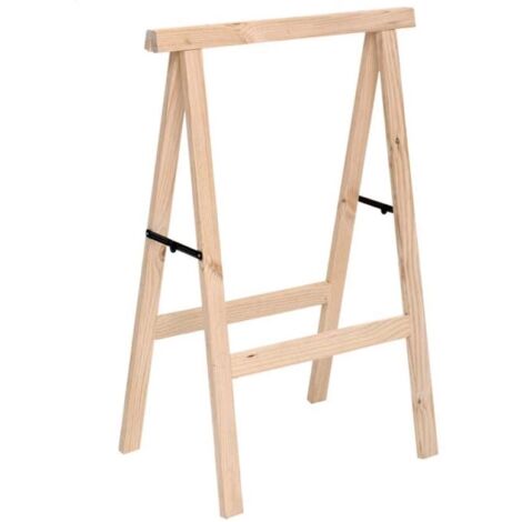 Cavalletto in legno pieghevole 75x100h cm da lavoro di pino supporto per tavolo